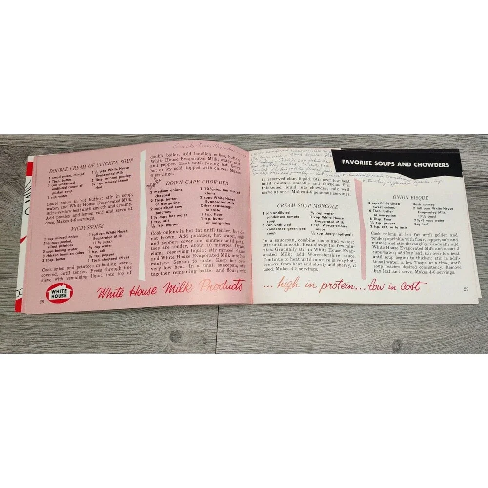 Vintage Mid Century Recipe Booklet White House  Evaporated Milk Nonfat Dry Milk